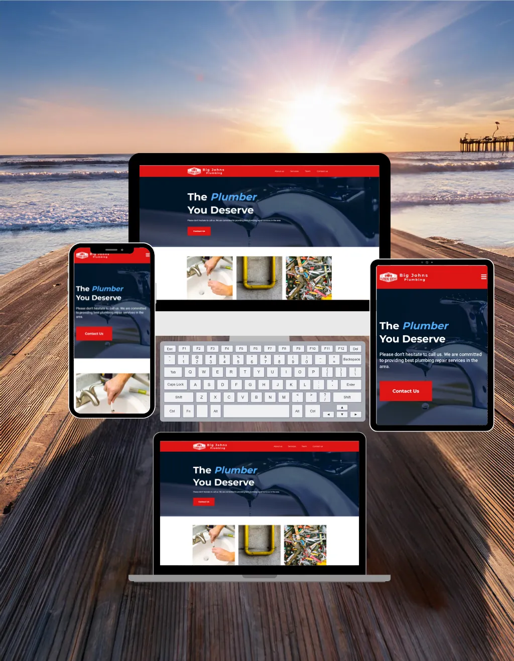 Website displaying properly on different devices from Desktop Computers to Mobile Devices built by Without Limits Marketing, an Ocean Isle Marketing Agency